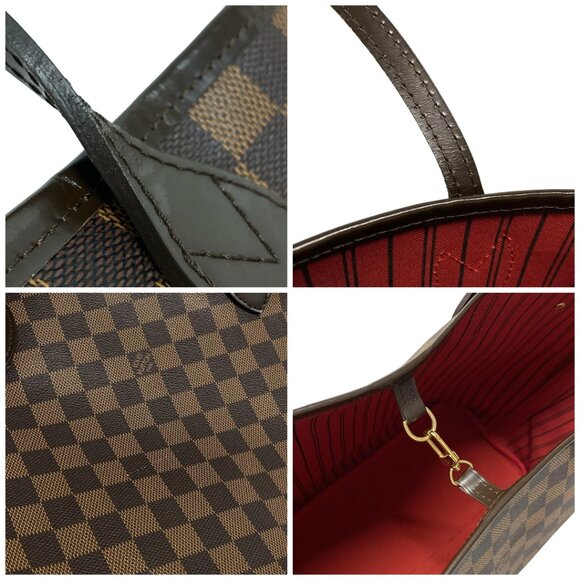 Auth LOUIS VUITTON Neverfull MM Ebene Damier Tote Bag - Picture 11 of 14